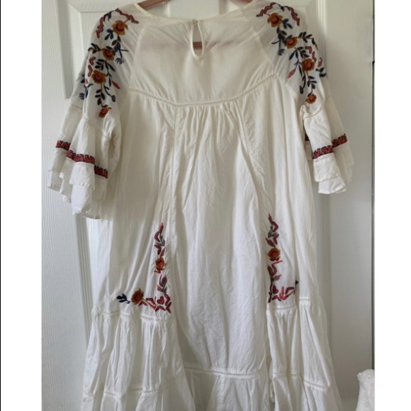 Free People White Embroidered Dress M - Picture 2 of 2